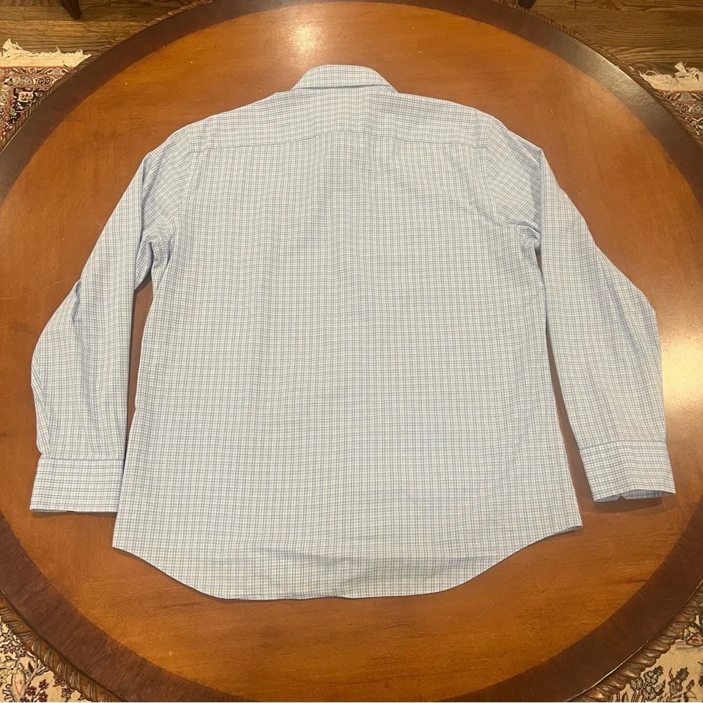 Zachary‎ Prell Men’s Blue/White Check Long-Sleeve Button Up Dress Shirt XL
